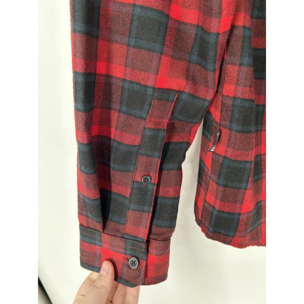 Eddie Bauer Excavation 3.0 Flannel Shirt Mens TM Medium Tall Red Plaid Button Up - Picture 10 of 11